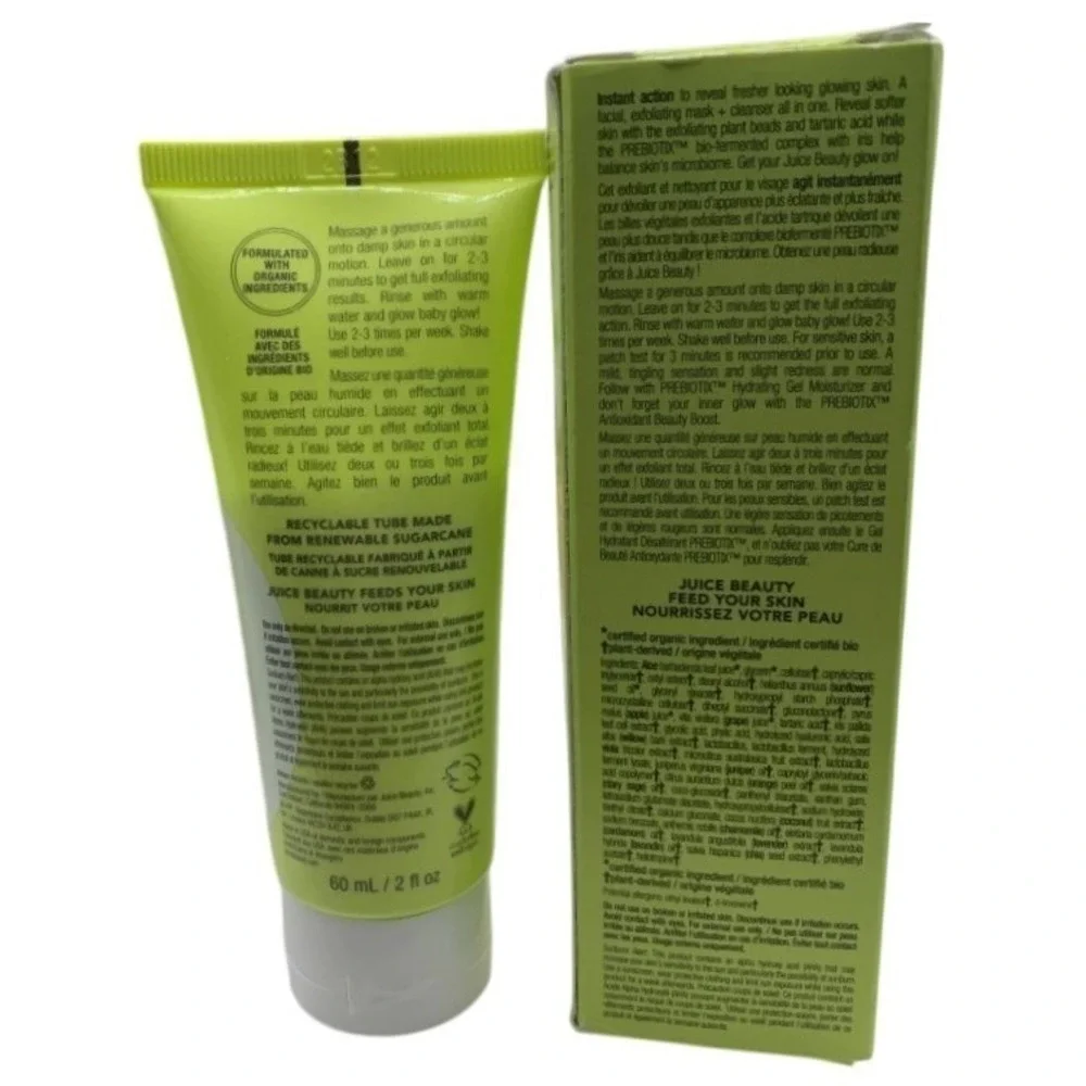 Juice Beauty‎ PREBIOTIX Tartaric and Iris Instant Flash Facial 2 oz 60 ml New